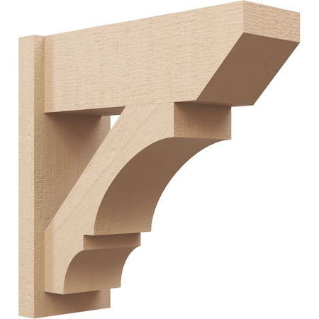 Ekena Millwork 8-in W x 22-in D x 22-in H Balboa Slat Rough Cedar Woodgrain TimberThane Outlooker, Primed Tan OUTUR080X22X22BOA24RCPR